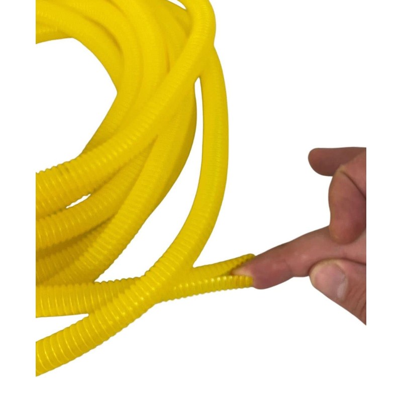 PE Yellow Corrugated Pipe Flexi Pipe Split 10 mm -