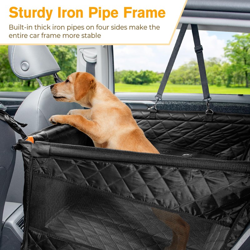 Pecute Dog Car Seat, Back Seat Extender for Dogs, Upgraded