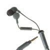 CordCruncher EBMCBLGY00GRAY Tangle Free Earbuds with Microphone, Gun Metal Gray