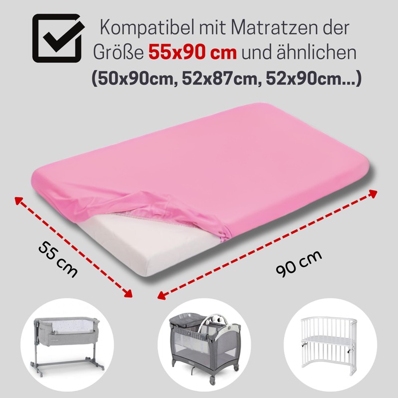 Bisoo Fitted Sheet Side Cot 90 x 55 cm -
