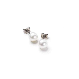 Boccia Women's Stud Earring Titanium Pearls 053601