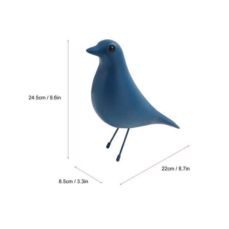 Bird Figurine Resin Cute Modern Decorative Bird Statue Ornament for