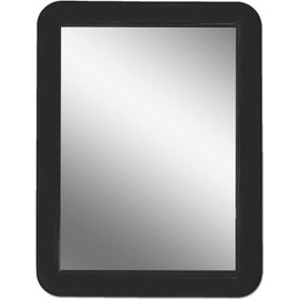 MIHAGUTY MIHAGUTY Magnetic Locker Mirror,5" x 7" Small Mirrors School Locker, Bathroom, Household Refrigerator, Locker Accessory, Office Cabinets, and Home (Black)