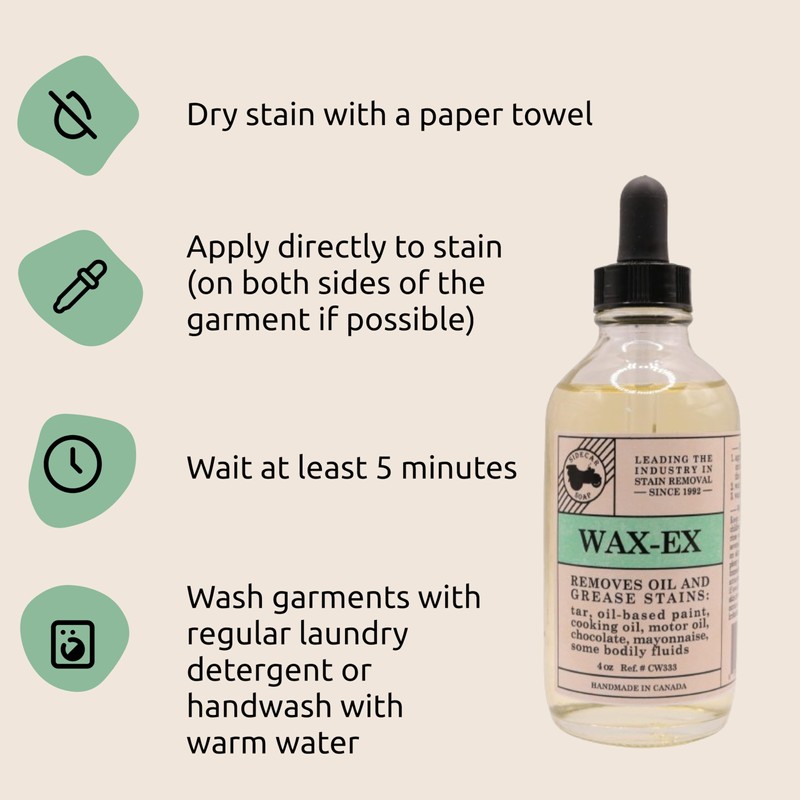 WAXEX Oil and Grease Stain Remover for Clothes - Sidecar