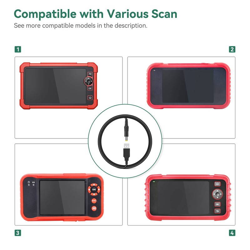 FITE ON USB Charging Cable Cord Replacement for Launch CRP123X