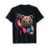 Rocking Bear Sunglasses Wildlife Colorful Bear Rock N Roll T-Shirt