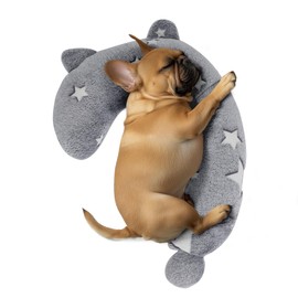 Dog Calming Pillow, Glow in The Dark Dog Throw Pillow, Soft Question Mark Pillows for Dogs, Kids, Adults, Washable Dog Bed Pillow, Cozy Dog Body Pillow (M Gray)