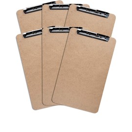Ledger Clipboards (6pc) XL Clipboard 19.5”x11.6” with Lever Hinge Clip for Legal Size Paper