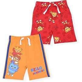 Daniel Tiger's Neighborhood Fred Rogers Company Boys 2 Pack Shorts with Drawstring for Toddler