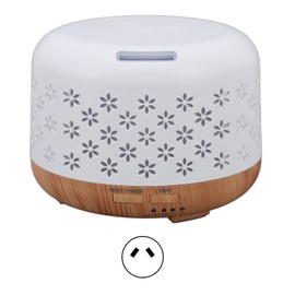Wood Grain Humidifier 300ml Aromatherapy Diffuser with Auto Off 7 LED Color Lights 100‑240V AU Plug