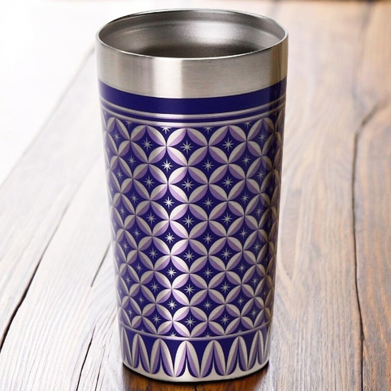 J-kitchens コップ ステンレス ペア 真空二層 タンブラー ペア 赤青 木箱入 350ml