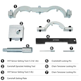 DPTOOL Turbo Engine Timing Tool Kit Compatible with Chevy Vauxhall Opel Aveo Cruze Orlando 1.0 1.2 1.4 for Timing Chain Replacing, Cylinder Head & Camshaft Removal