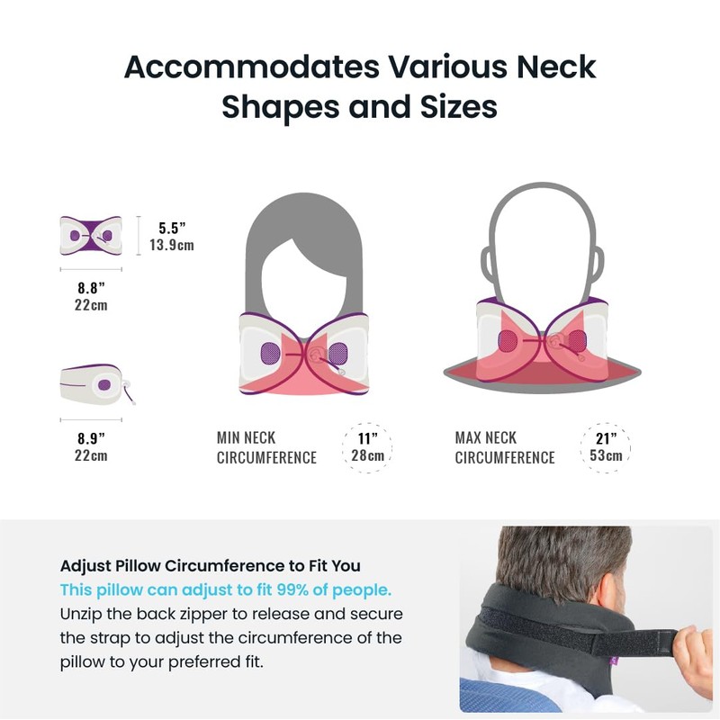 Cabeau Travel Essential Neck Pillow - Fits Most Neck Sizes