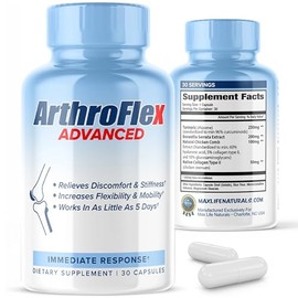 Arthroflex - Suplemento de articulación avanzado para aliviar el dolor, alivia las molestias y la rigidez con la curcuma de cúrcuma, extracto de Boswe