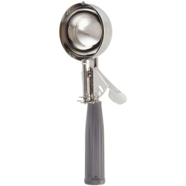 Winco ICD-8 No.8 Ice Cream Disher with Plastic Handle, Size 8, 4 oz Capacity, Gray, Stainess Steel
