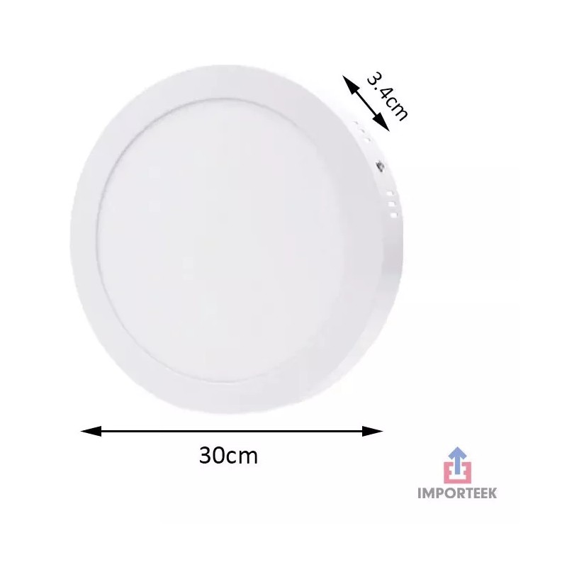 Importeek 3pz Lampara Techo Luz Led Moderna Sobreponer Empotrable 24w
