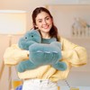 YUELE Reversible Stuffed Animal Plush Toy, 2-in-1 Travel Pillow Hand