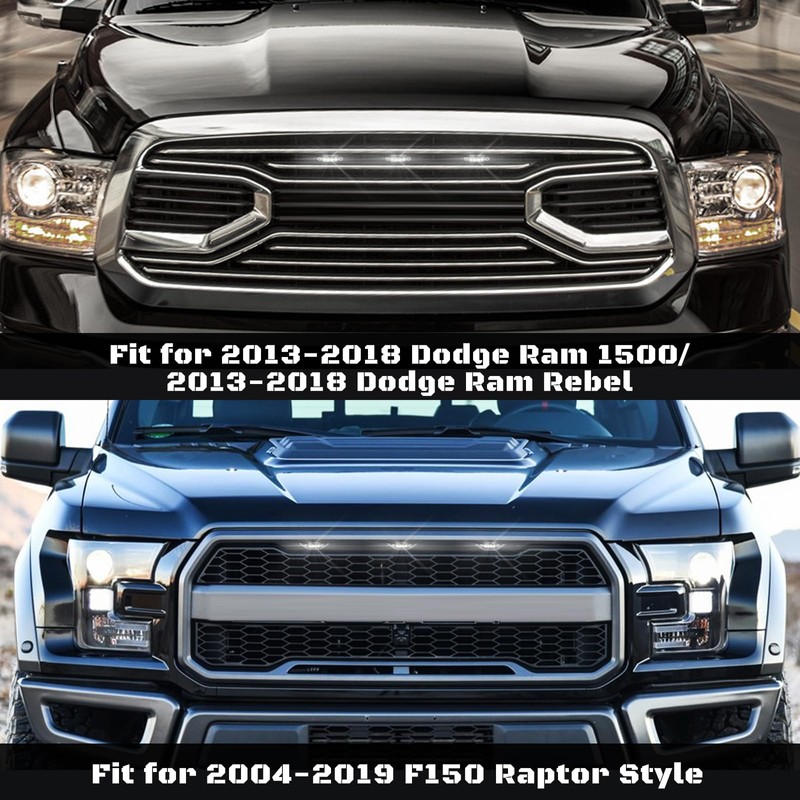 FICOLPO 3 Pcs Led Grill Lights Compatible with Raptor Style