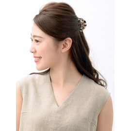 VINGTAINE H-955-BE- Tortoise Shell Style Domed Hair Claw Hair Clip Hair Accessory