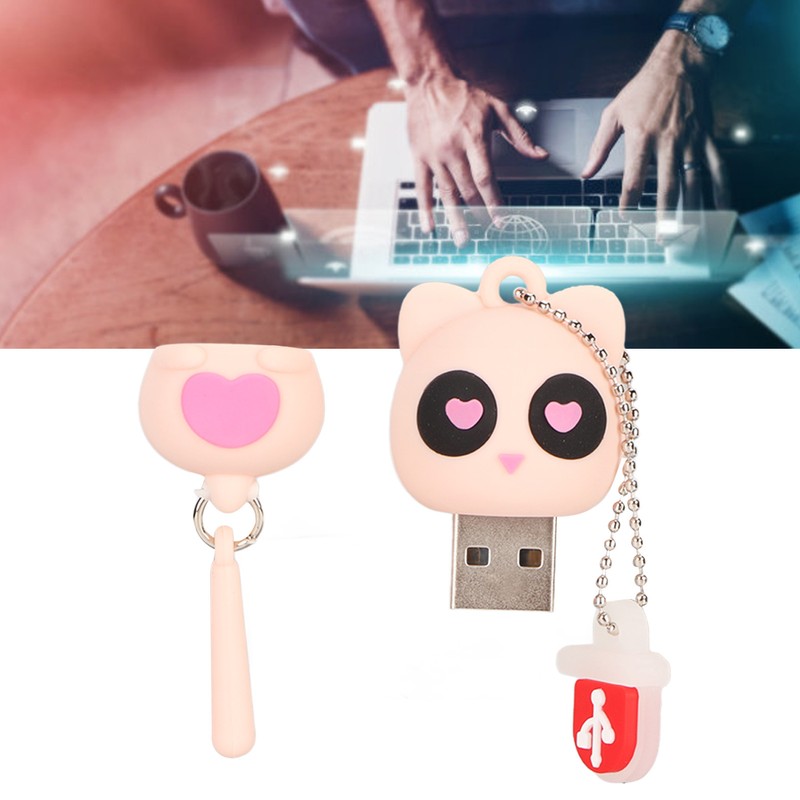 Cartoon USB Flash Drive Kitten Style USB2.0 Interface Plug and