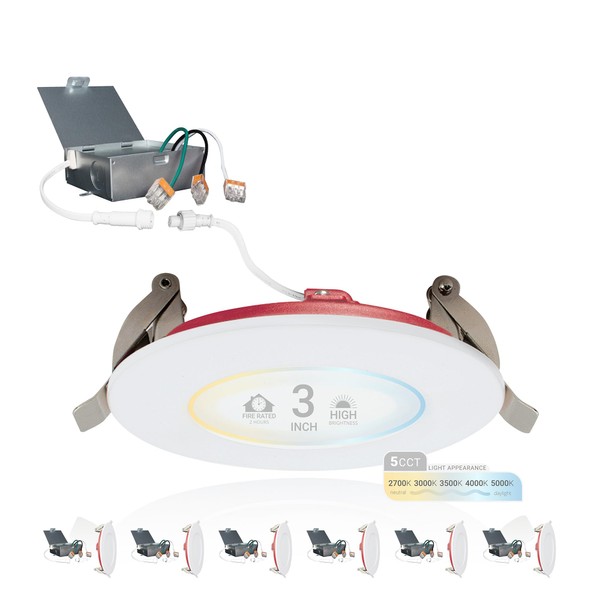 NUWATT 6 Pack, 3 Inch 2 Hour Fire Rated Ultra-Thin