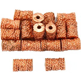 15g Rope Bali Tube Beads Copper Plated 8.5mm Approx 15