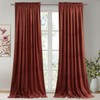 StangH Rust Velvet Curtains for Bedroom, Luxury Room Darkening Window