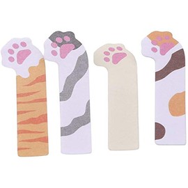BE-TOOL Cute Animals Shape Stickers, 6pcs Stationary Set Stickers Cute Cat's paw Self-Stick Tab Note Pads Bookmark for Office School