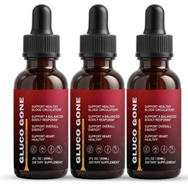 (3 Pack) Gluco Gone Drops - GlucoGone Liquid Formula For Healthy Circulation