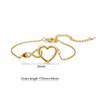 VISSEN Heart Infinity Bracelet for Women Stainless Steel Gold Plated