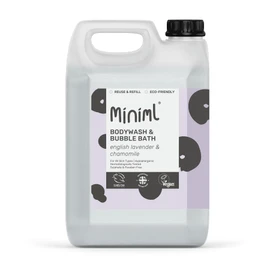 Miniml Miniml Natural Eco Body Wash and Bubble Bath C 5L Refill Lavender and Chamomile - For all skin types - Hypoallergenic Dermatologically Tested - Sulphate & Paraben Free, Vegan & Cruelty Free