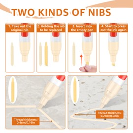 Pack of 6 Joint Pens, Beige Grout Pen with Replacement Tip, Restoration Pen, Repair Marker, Waterproof Restoration Pen, Repair Pen for Tiles, Wall, Floor Tile Grout, Kitchens Bathrooms