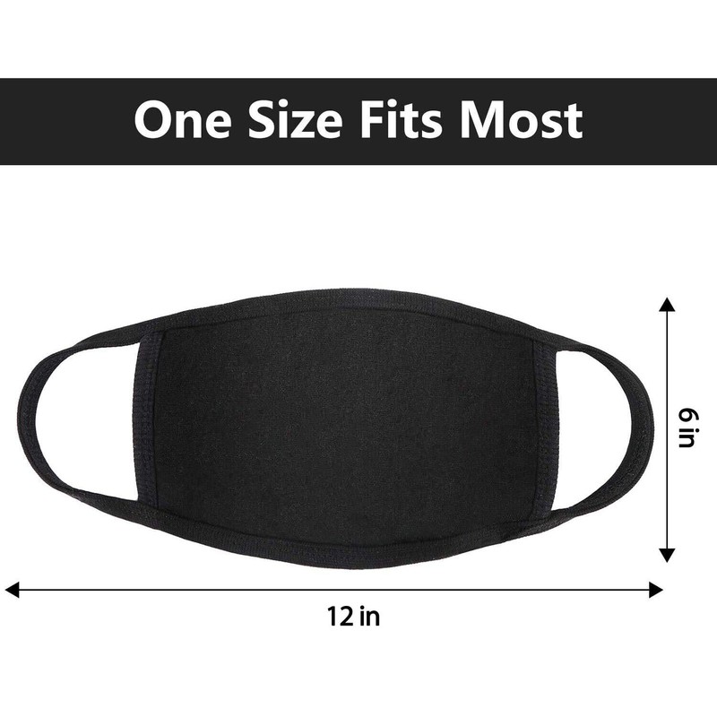 Unbranded Face Mask Black Standard Washable & Protective Masks