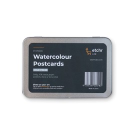 ETCHR 25% Cotton Watercolor Postcards - 24 Cold Pressed Watercolor Postcards - Blank Postcards for Watercolor Paint - 25% Cotton Watercolor Paper Note Cards - Blank Cards for Painting & Art Supplies