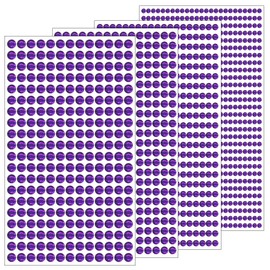 1799 Pcs 4 Sheets Rhinestone Stickers 3/4/5/6 mm Self Adhesive Rhinestones Gems for Face Eyes Makeup Hair Body (purple-3/4/5/6mm)