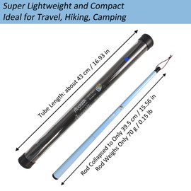 Aventik FreshStart Tenkara Fly Fishing Rod(Blue,2.1M/7FT)