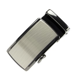 Glamexx24 Belt Buckle Men's Belt Replacement Buckle Ratchet Automatic Belt Buckle Belt Accessories Suitable for Width 35 mm Belt, Black with check pattern