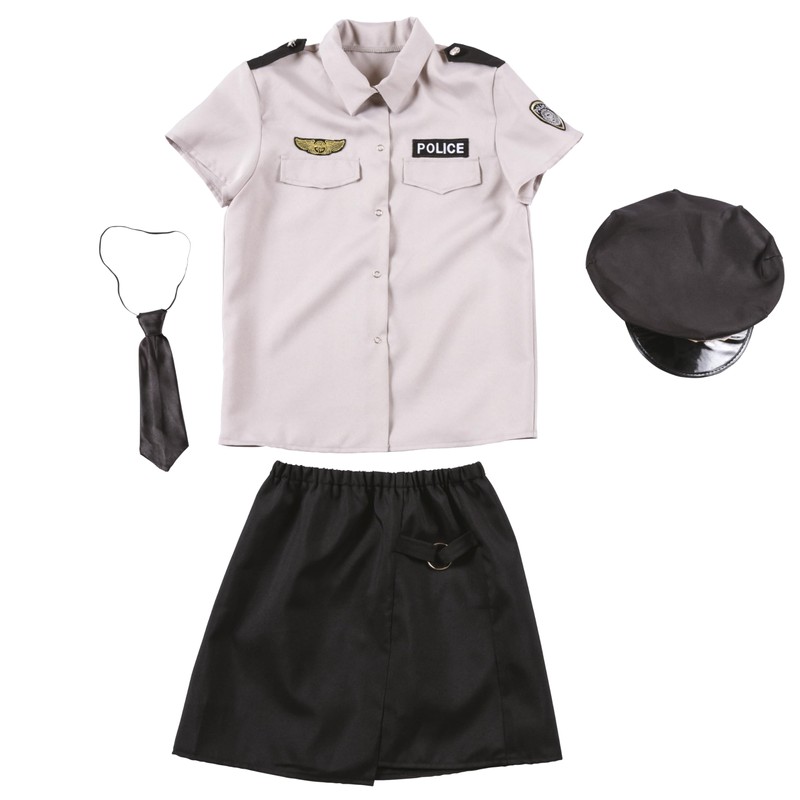 Clear Stone Coscheu! Greyish Police Kids Junior Girls 150cm Gray
