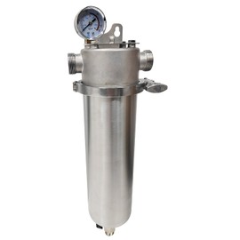 INTSUPERMAI 10Inch Corrosion-resistant Stainless Steel Filter 1Inch NPT High Flow Front Filter for Whole House Water Purification 8000L/H