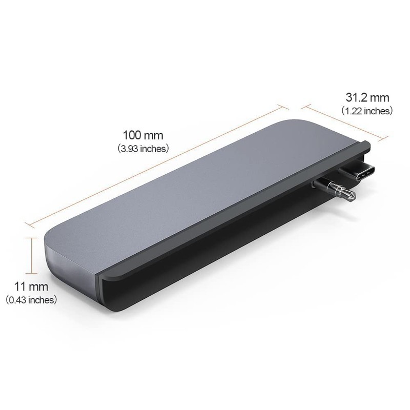 Qwiizlab Adaptador USB C Hub 5 en 1, puerto de