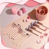 Brochas De Maquillaje Profesional Kit 27 Pcs Con 18 Brochas