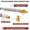 TEENGSE 2Pack RV Stainless Propane Hose with Gauge, 12inch Braided