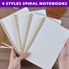 PALUDO Pack of 5 Notebook Lined A5 Spiral Notepad, Kraft