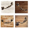 Universal Hardware Vintage Brass Drawer Handle Solid Cabinet Drop Swan