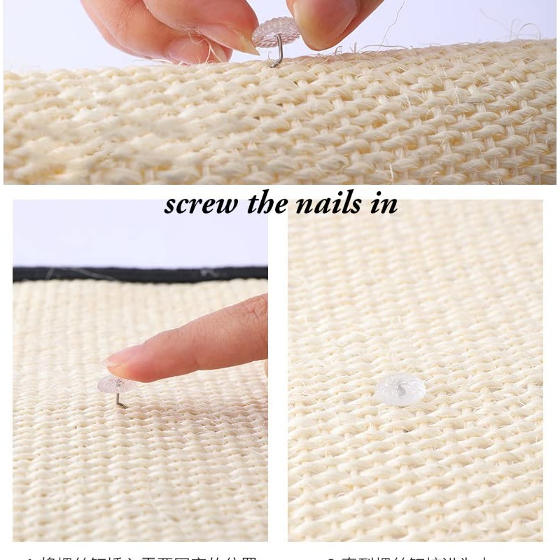 HAOZAIKEJI Cat Scratcher Mat Sofa Protector Natural Sisal Cat Scratching