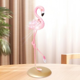 Leuhiove Bling Flamingo Figurine for Home Decor，Shiny Table and Desk Decor Statue