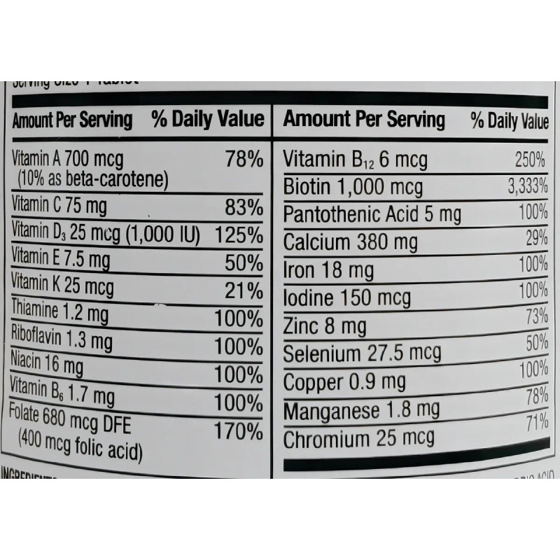 Multivitaminico Para Mujer Equate One Daily Wome´s 100 Tab. Sabor