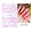 Winning Smile 6 Sheets Nail Art Decals 3D Embossed Stickers