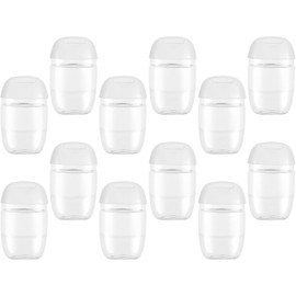 Beaupretty 12 Piezas Botellas Recargables de Plástico de 30ml para Gel y Jabón Líquido con Tapa Abatible, Portátiles E Higiénicas para Cuidado Personal y Viajes