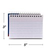 Emraw 50 Page Spiral Bound Ruled White Index Card 3”x5”